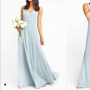 Jenn Maxi Dress in Silver Sage Crisp